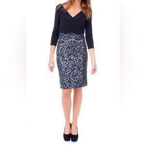 Kay Unger Sequin Stretch Empire Dress Size 12